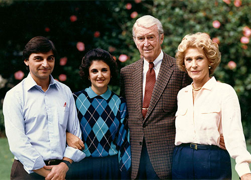 David Heeley, Joan Kramer with Mr. and Mrs. Jimmy Stewart