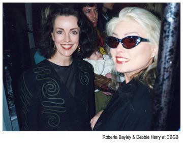 Roberta Bayley with Debbie Harry at CBGB