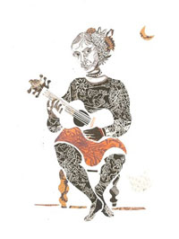 Woman With Guitar I by Bonnie Koloc