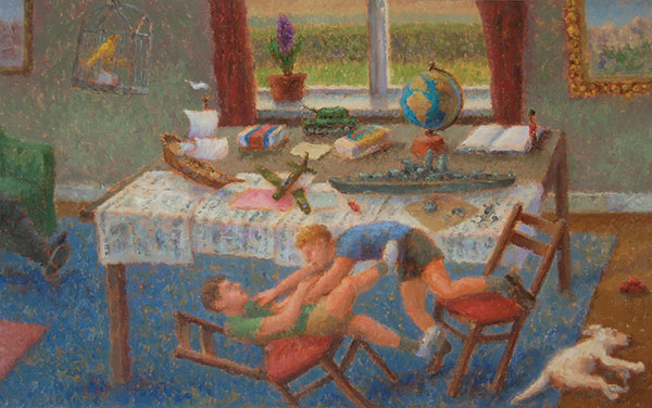 Fight. 2012. Oil on Linen. 20" x 31" Private Collection