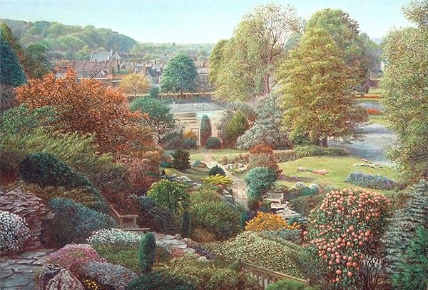 Preston Park. 1985. Oil on Panel. 10" x 13" Private Collection